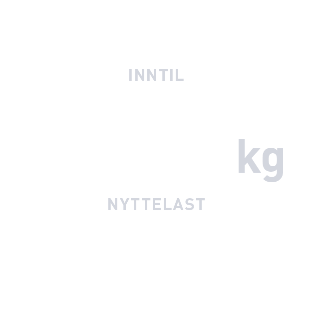 Inntil 1500 kg nyttelast