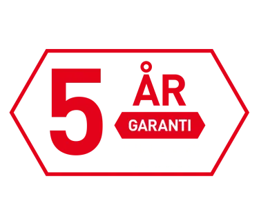 5 år garanti eller 200 000 km